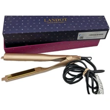 LANDOT 2-in-1 Flat Iron Hair Straightener and Curler Professional Twist Curling