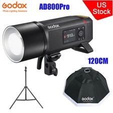 GODOX AD800Pro 800Ws 2.4G Outdoor Strobe Flash Bowen Mount 120CM Softbox Stand