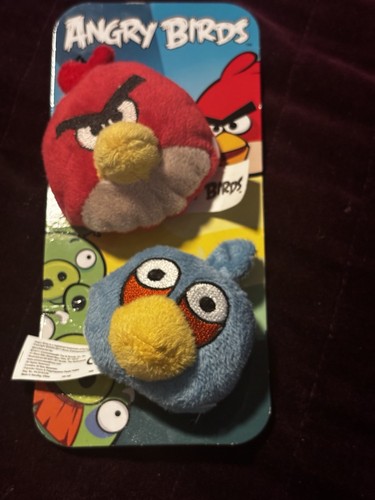 Angry Birds Red & Blue Bird Mini Plush Bean Bag New(3) - Picture 1 of 2