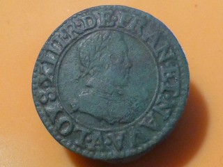 LOUIS XIII DOUBLE TOURNOIS 1613 A (PARIS) RARE & TRES RARE QUALITE TTB !