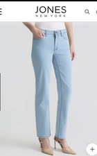 Jones New York Lexington Straight Women's Light Wash Jeans 14