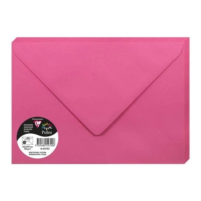 Enveloppes - C5 - 16,2x22,9cm - Pollen - Rose fuchsia - 20 unités - Clairefontai - Photo 1/2
