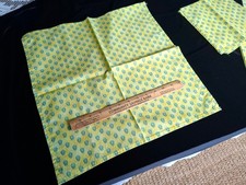 Lot de 5 serviettes de table carrées 17" - 100% coton de France - Provence - INUTILISÉES