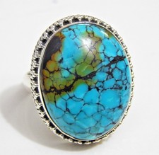 Natural turquoise Ring 925 Sterling Silver Ring Wedding Jewelry gift for Her