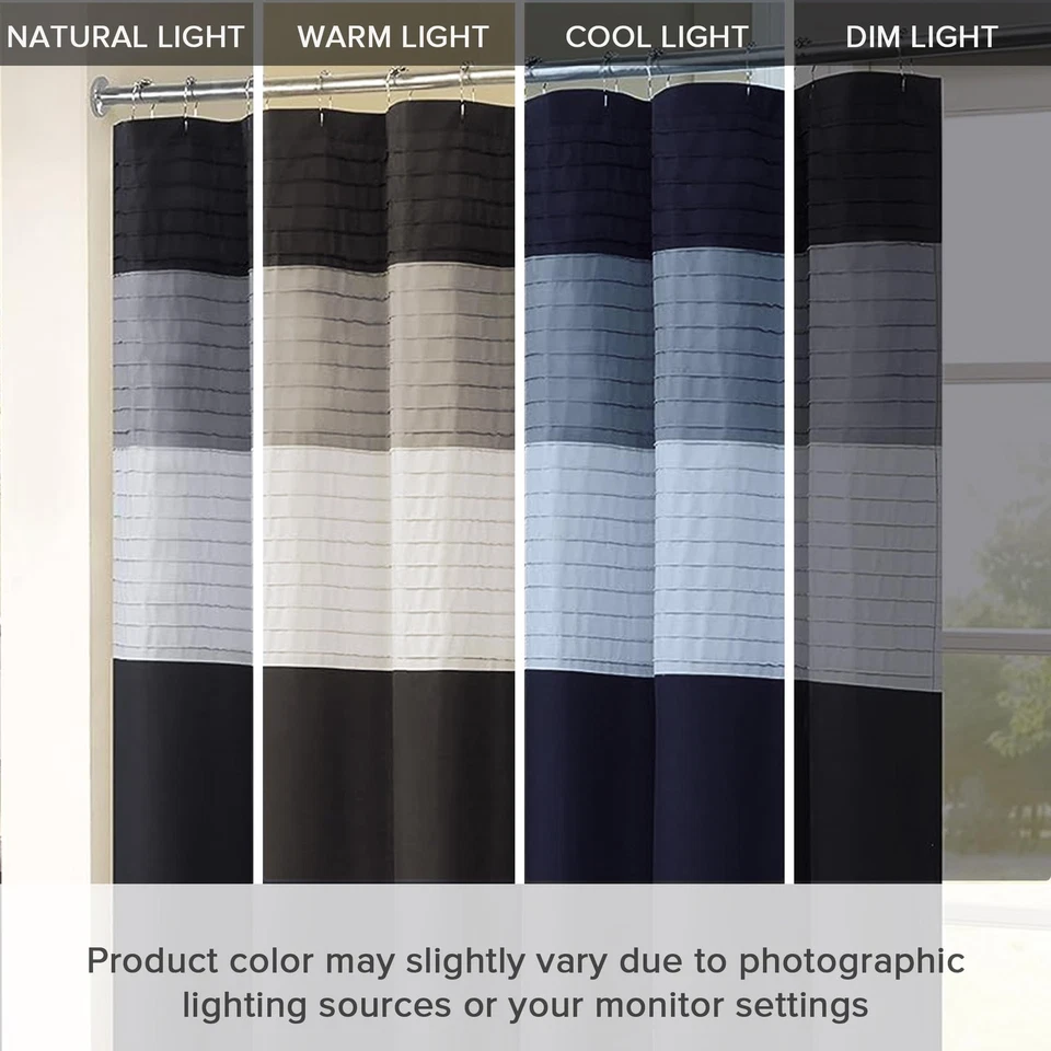 Comfort Spaces Windsor Bathroom Shower Pieced Ruffle Pattern Modern Elegant - Image 3 of 4