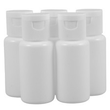 5 Pcs 20 Ml Flip Cap Plastic Bottles Refillable Leakproof For Travel Cosmetics