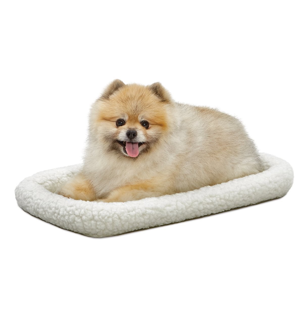 Lit pour chien et chat modèle 40222 en polaire blanche de 55 cm