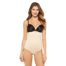 Maidenform Women's High Waist Shaping Brief Firm Shapewear Beige Size XL NEW