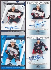 2022-23 SP Authentic Hockey Jake Christiansen Future Watch /999 Auto + Bjork Lot
