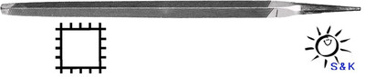 Vierkantfeile DIN 7261 D Länge 200 mm Querschnitt 8,0 mm Hieb 1,2 oder 3 PROMAT
