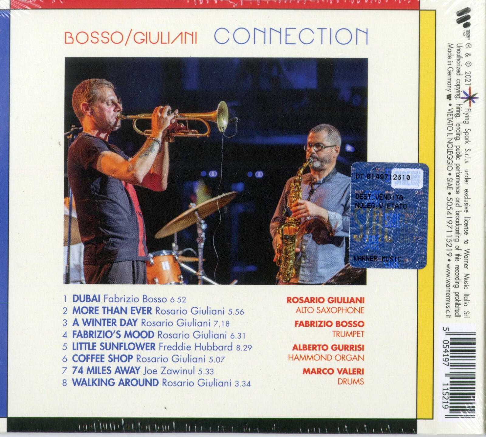Giuliani Rosario & Bosso Fabrizio Connection Cd New Sealed