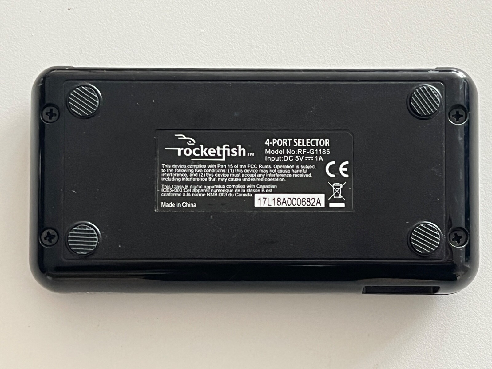 Rocketfish 4-Port HDMI Selector Switch RF-G1185 - No Power Adapter