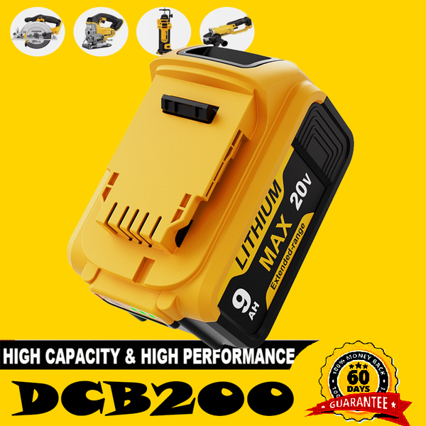 18V 9,0 Ah (Li-Ion) Akku FüR Dewalt Xr DCB184-XJ Ersatz-Akku DCB182 DCB200-2 Neu-image