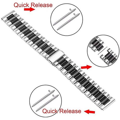 Pulsera 18mm 20mm 22mm 24mm Acero inoxidable Metal Repuesto Pulsera Reloj Watch Band NUEVO - Imagen 10 de 35