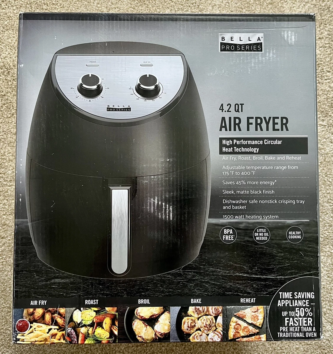 Classic Cuisine - 4.2qt Deep Fryer - Black/Silver