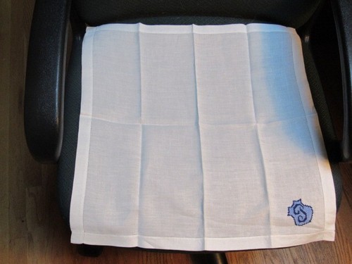 Pañuelos/servilletas Vitg 3 para hombre fino blanco algodón lino punta de aguja monograma T o J - Imagen 8 de 11