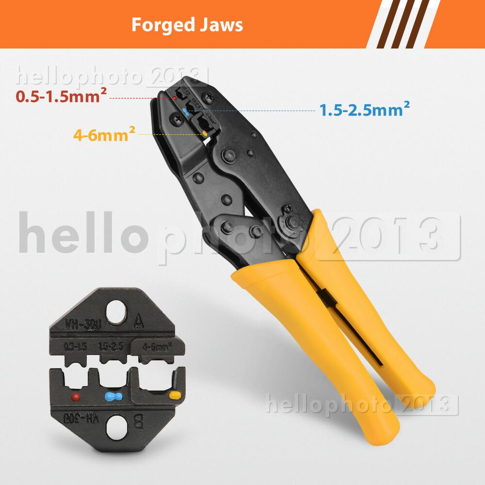 Ratchet Cable Crimper Electrical Press Plier Ferrule Wire Plier