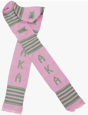Alpha Kappa Alpha Sorority Graduation Stole Sash Handwoven Kente Scarves Hand