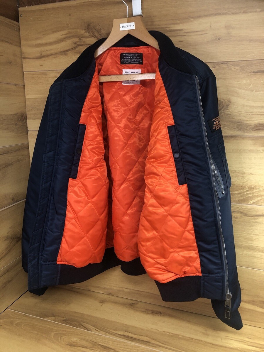 Schott Army Type-U Jacket Flyers Man Intermediate Size Large Blue