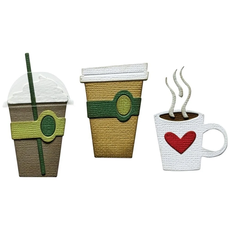 Tim Holtz Sizzix Sidekick Side Order Die ~ COFFEE ~ 666862 - Image 2 of 4