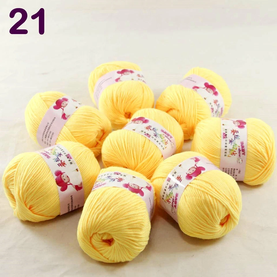 Venta 8 madejas x 50gr DK bebé cachemir seda lana niños tejido a mano hilo de ganchillo 21 Foto 4 de 4