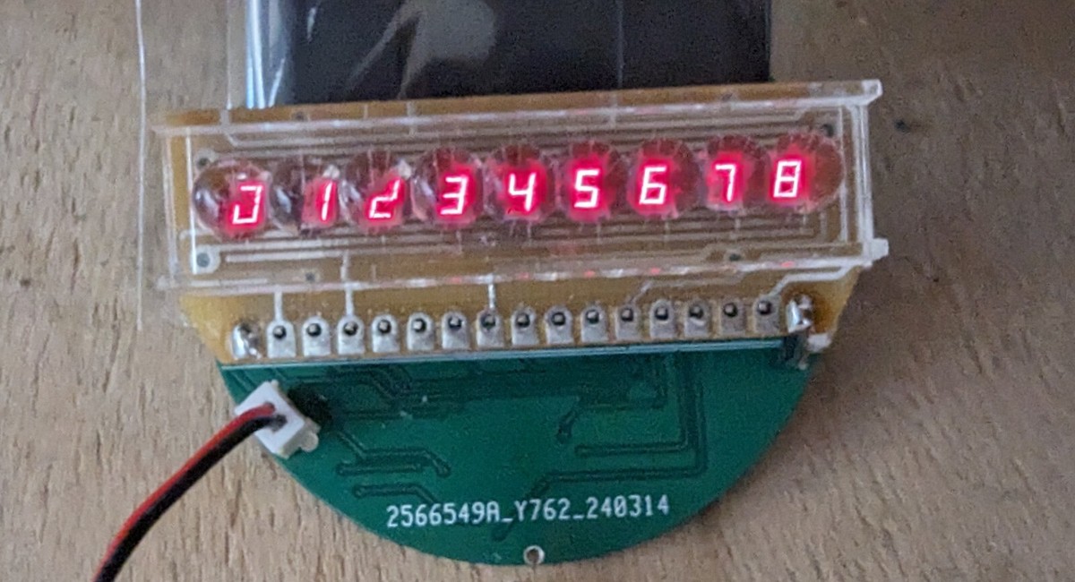 3x ALS318A ALS318 HP 5082-7441 9-digit 7-segment LED Display Gold