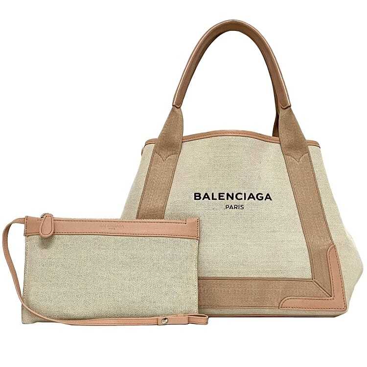 Balenciaga Tote Bag Navy Cabas f-23065 Natural White Pink Aoyama Limited 339933