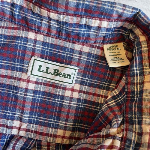 L.L. Bean Women’s Plaid Button Down VTG Y2K Shirt CO71 Outdoor Hiking Cabincore - Picture 8 of 9
