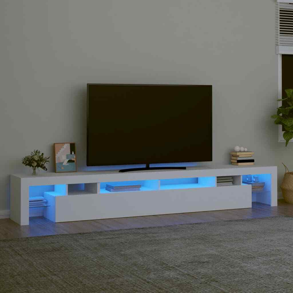 TV-Schrank mit LED-Leuchten Hochglanz-Weiß 260x36,5x40 cm mehrere ...