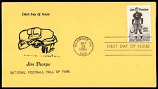 1984 Jim Thorpe FDC National Football Hall of Fame G Alexander Cachet