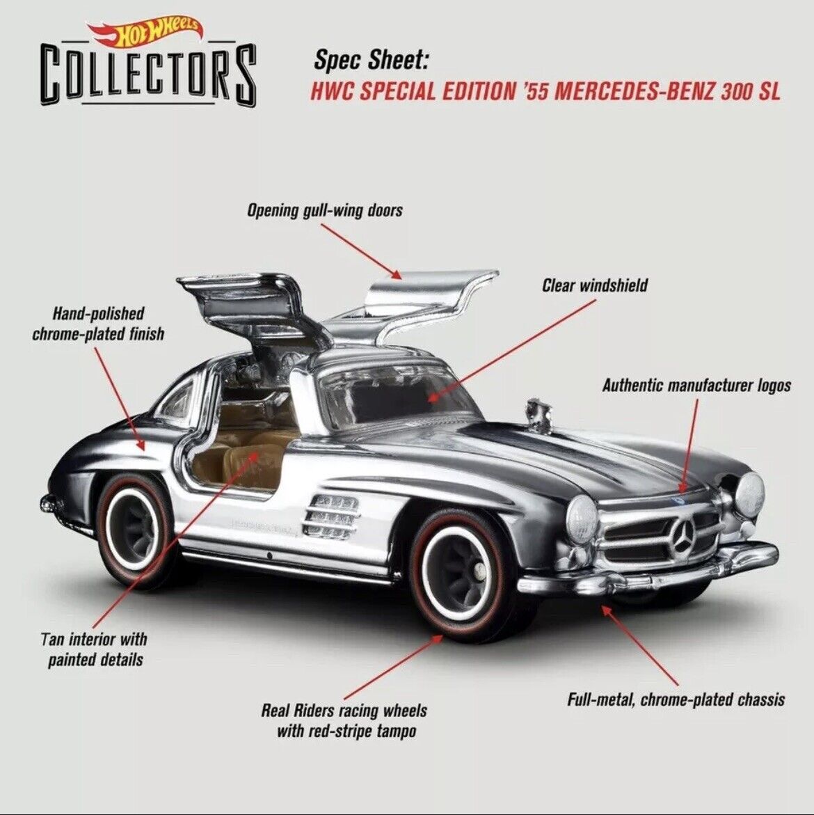 🔥2021 Hot Wheels RLC '55 Mercedes-Benz 300 SL HWC Special Edition  *Confirmed*🔥