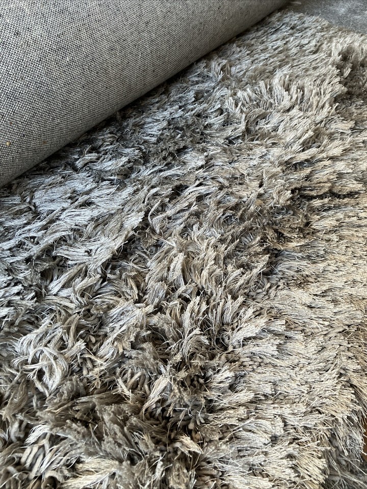 Large Rug by Next 170x230cm Fluffy Grey eBay
