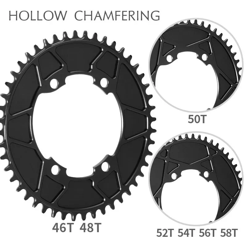 110BCD Road Bike AERO Chainring 46T-58T for SHIMANO Round/Oval ChainWheel - Image 4 of 4