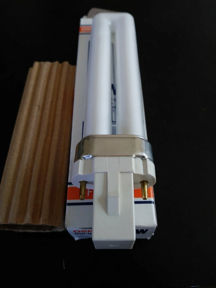 7 Bulbs Tubes 7W DULUX S OSRAM Twin Compact G23 Fluorescent Lamp F7TT/35K OG New - Image 4 of 4