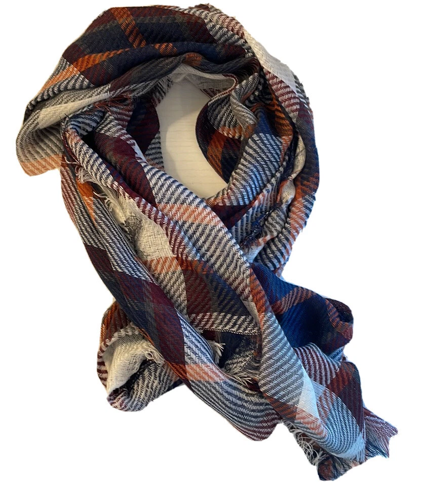 Dress Barn Scarf Plaid Fringe NWT Multicolor Fall Women s Fashion
