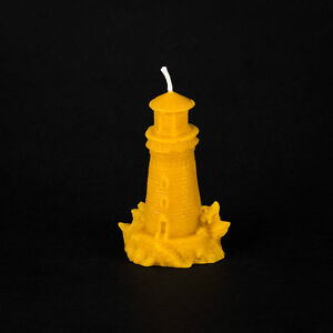 100/% Pure Beeswax Candle Lighthouse