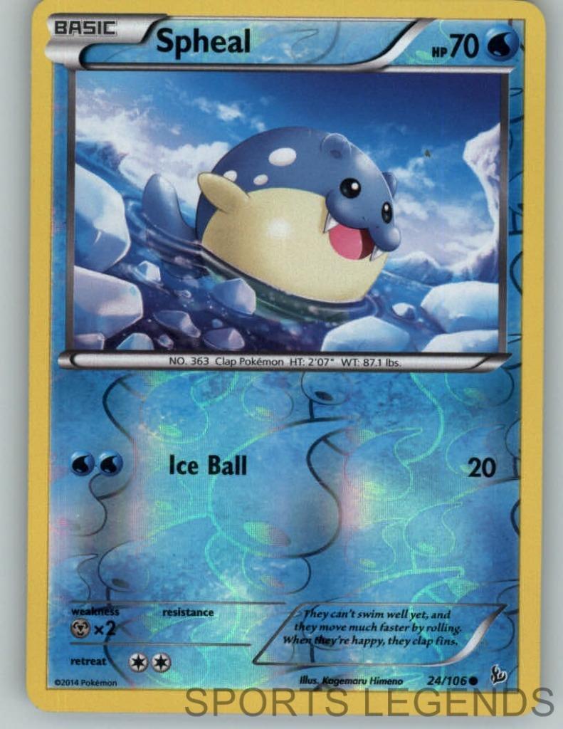 2014 pokemon Flashfire reverse holo Spheal 24/106