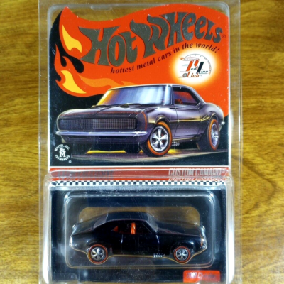 Hot Wheels RLC Club Exclusive Custom Camaro Black Redline w/ Patch