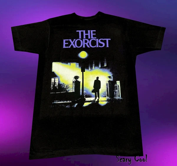 New The Exorcist Poster 1973 Horror Movie Mens Vintage T-Shirt 