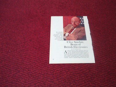 Clive Sinclair 80er Jahre Zeitschriftenartikel