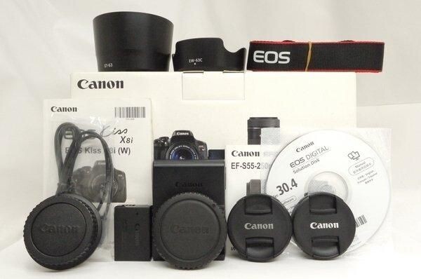 Canon EOS Kiss X8i Double Zoom Kit 18-55mm STM 55-250mm STM  