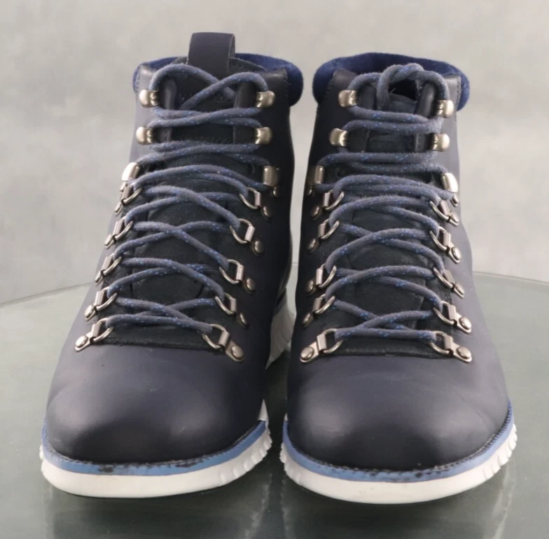 Botas de senderismo Cole Haan Zero Grand $160 para hombre talla 9 cuero azul C31399 Foto 3 de 4