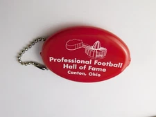 PROFESSIONAL FOOTBALL HALL OF FAME KEYCHAIN VINTAGE COIN PURSE HOLDER OHIO