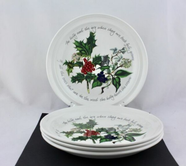Set of 3 Portmeirion The Holly and The Ivy Dinner Plates for sale