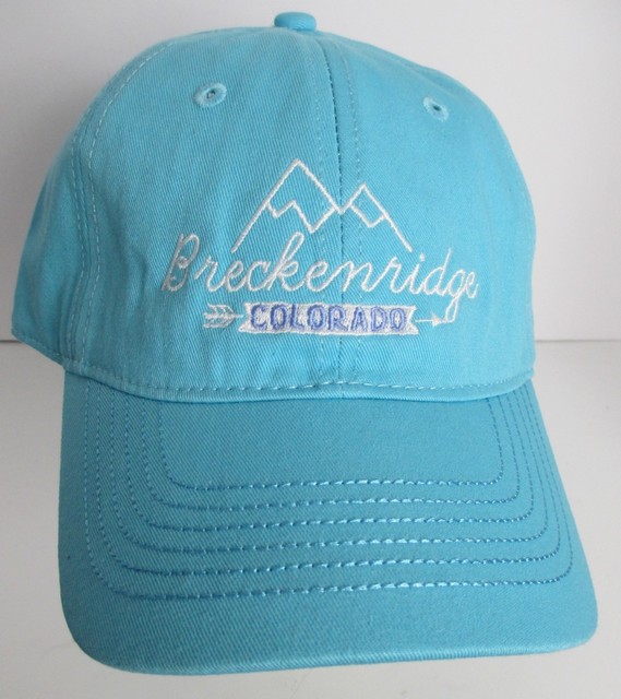 Breckenridge Hat Colorado USA Embroidery Ski Resort Skiing ltblu eBay