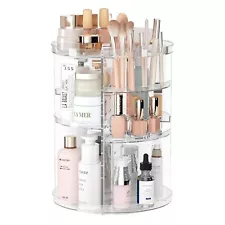 Rotating Makeup Organizer, DIY 8 Adjustable Layers Spinning Skincare Organizer,