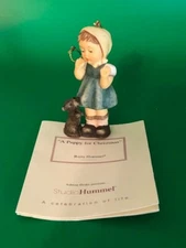 VTG Goebel Berta Hummel Ornament A Puppy For Christmas W/ COA