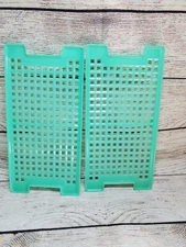 Tupperware Set Of 2 GREEN Grids To Vegetable Keeper #756 Fits #677