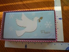 Box of 14 Holiday Christmas Cards with Envelopes Dove Holly Snowflakes Peace