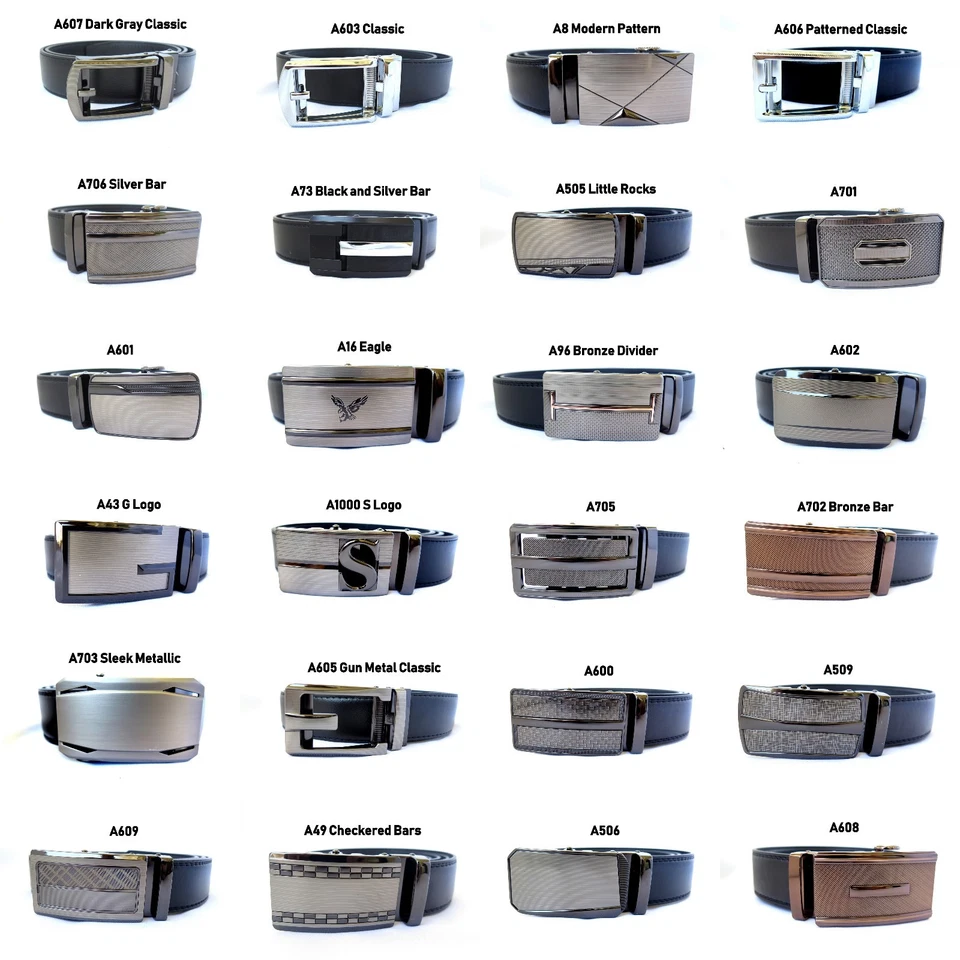 Мужской черный металлический автоматический щелчок замок храповик пряжка платье повседневный ремень для гольфа  - Изображение 2 из 3